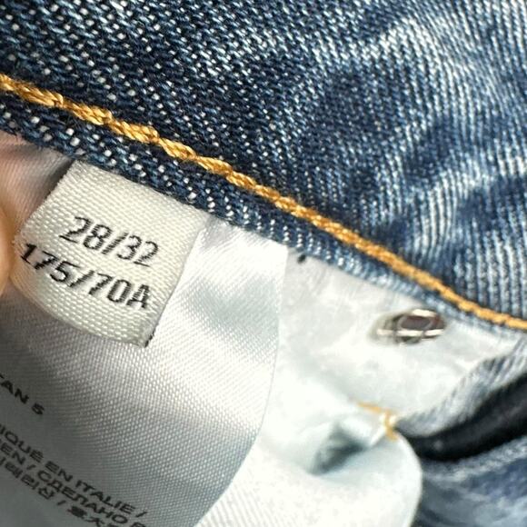 TOTEME Classic Cut Denim Light Wash Ankle Frayed Denim Jeans Women's Size 28 - Picture 7 of 14